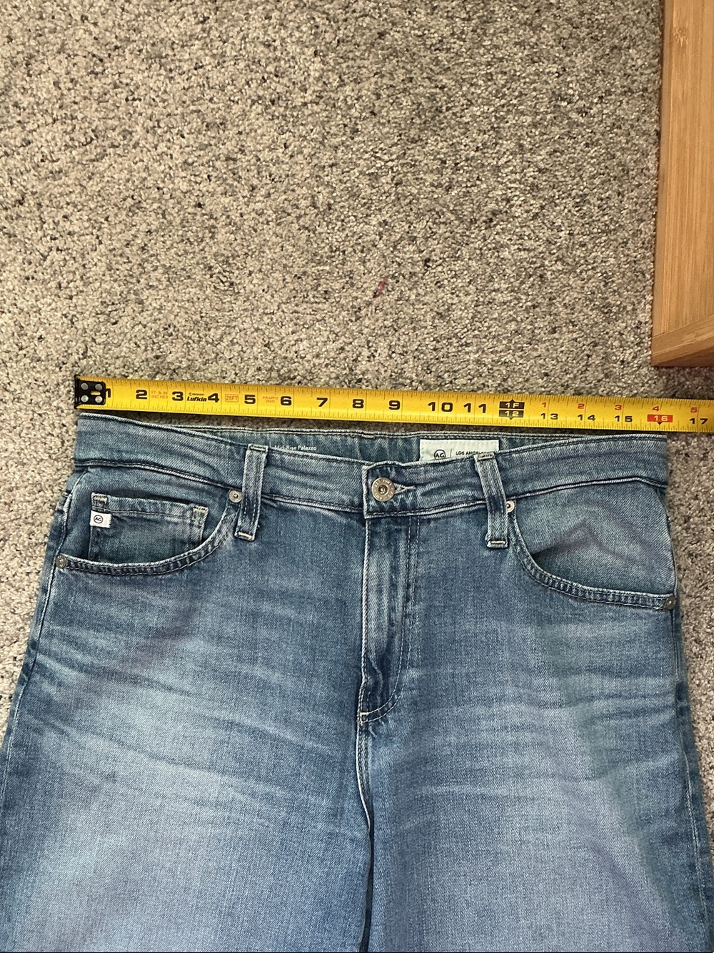 Ag Adriano Goldschmied Leana Wide-Leg Jeans ~ Dune - Picture 6 of 9
